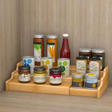 Kitchen & spice shelf bamboo extendable - BINS AND BOXES