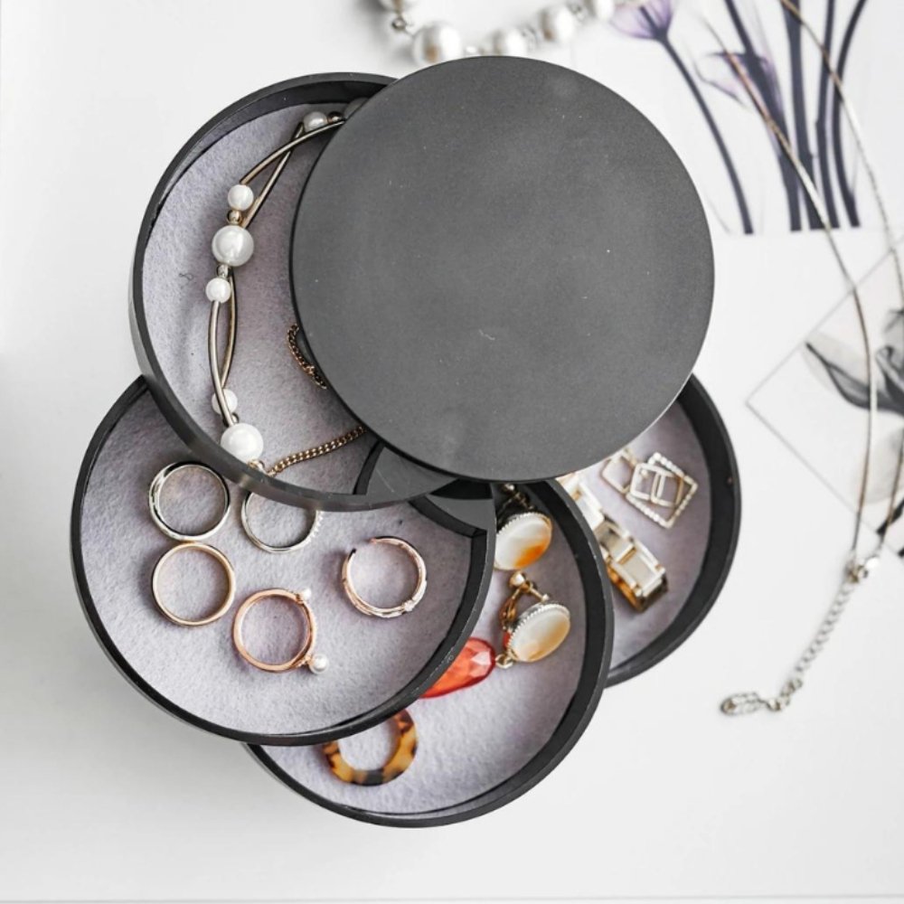 Tour Yamazaki - boîte à bijoux avec 4 compartiments - noir - BINS AND BOXES