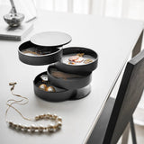 Yamazaki - Tower jewelry box with 4 compartments - black - BINS AND BOXES