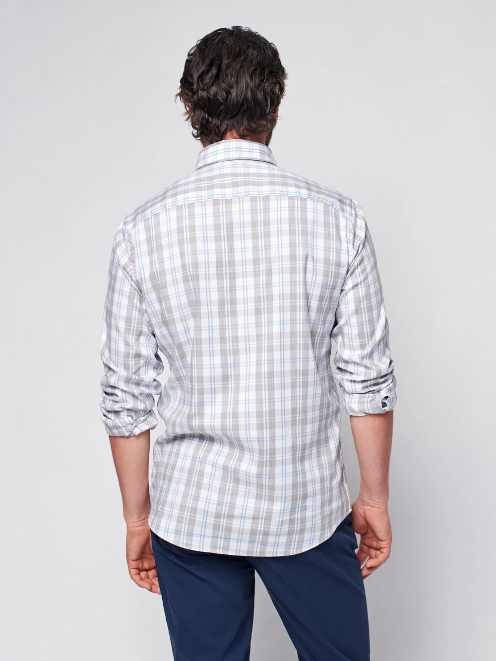 Faherty The Movement Shirt Grey Cream Plaid