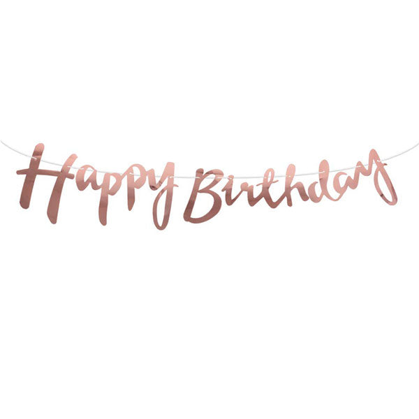 Verleden Ongedaan maken breuk Slinger Happy Birthday roze gouden letters | Funny Fun Goods