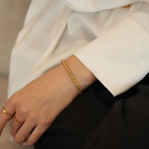 「order」classic 18k gold bracelet b036