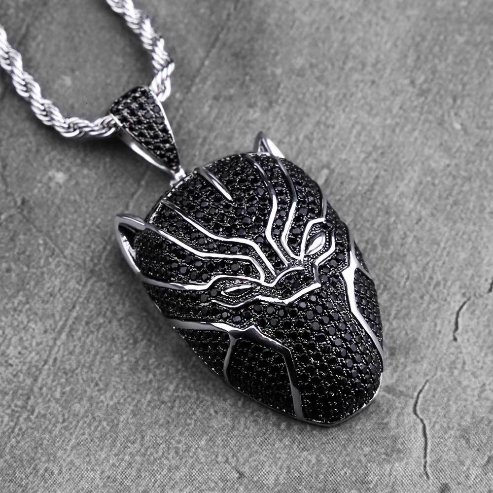 Black Panther Pendant in White Gold – Iced Out Kingz™