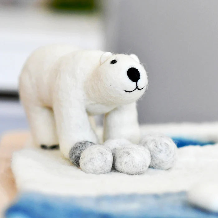 Felt Polar Bear Toy