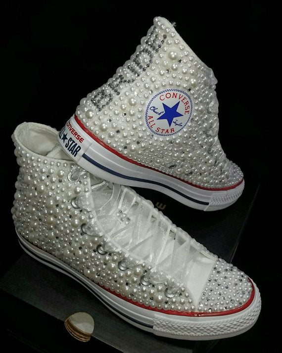 bling bride converse