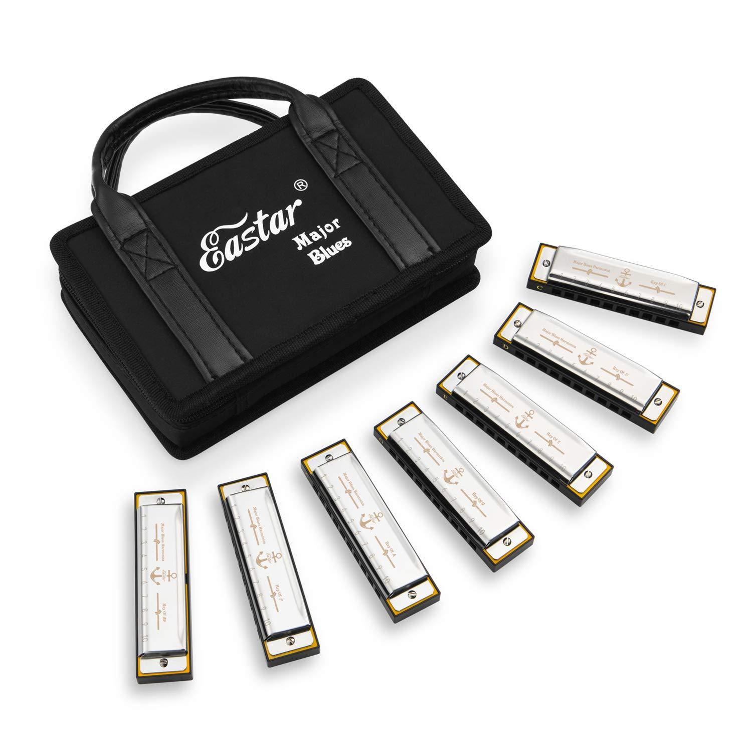 

Eastar 7-Keys Diatonic Harmonica Sets for Beginners/Students/Adults/Kids with Carrying Case/ Cleaning Cloth