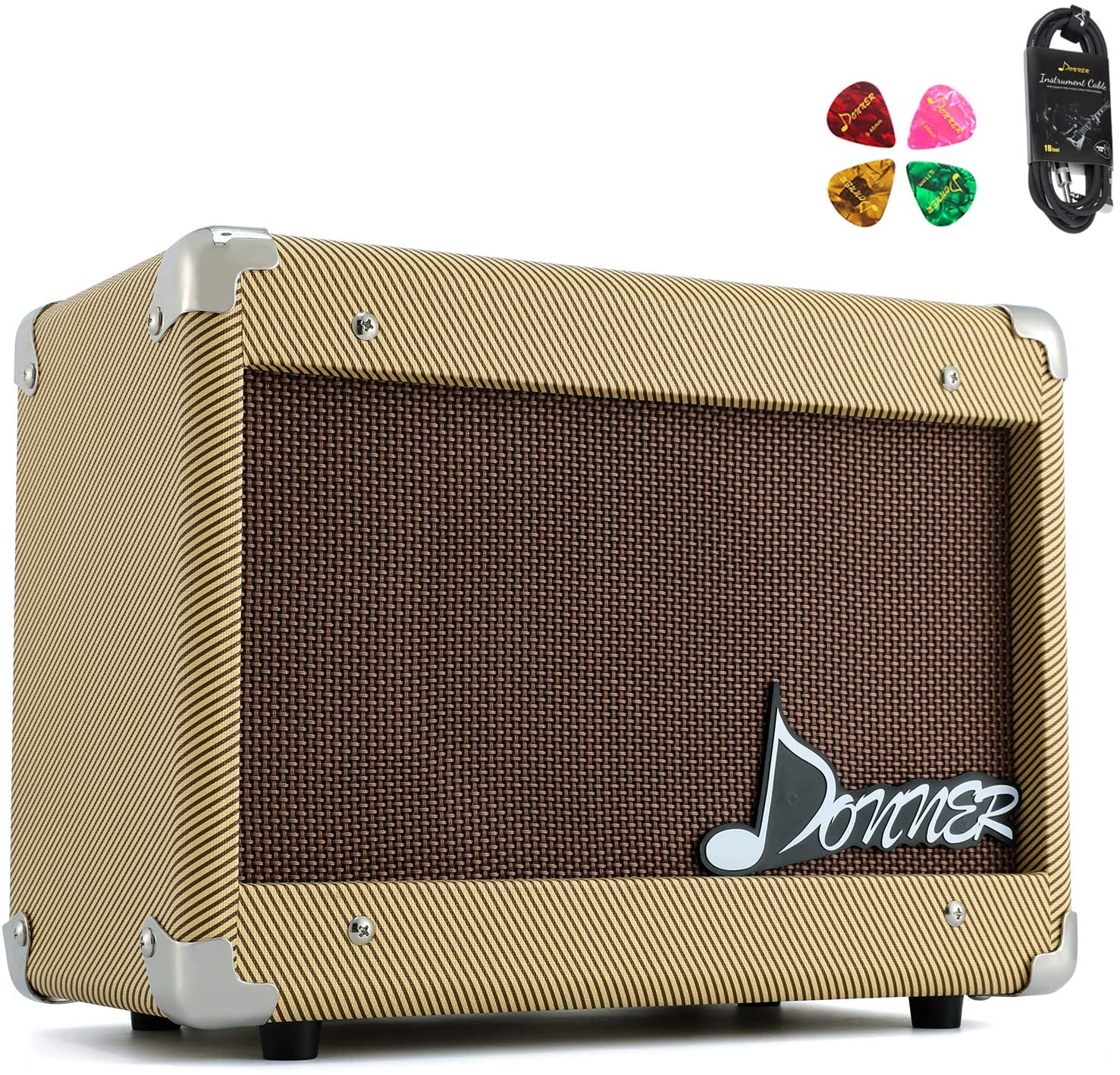 

Donner 15W Acoustic Guitar AMP Kit DGA-1 Guitar Amplifier with 10 Feet Guitar Cable