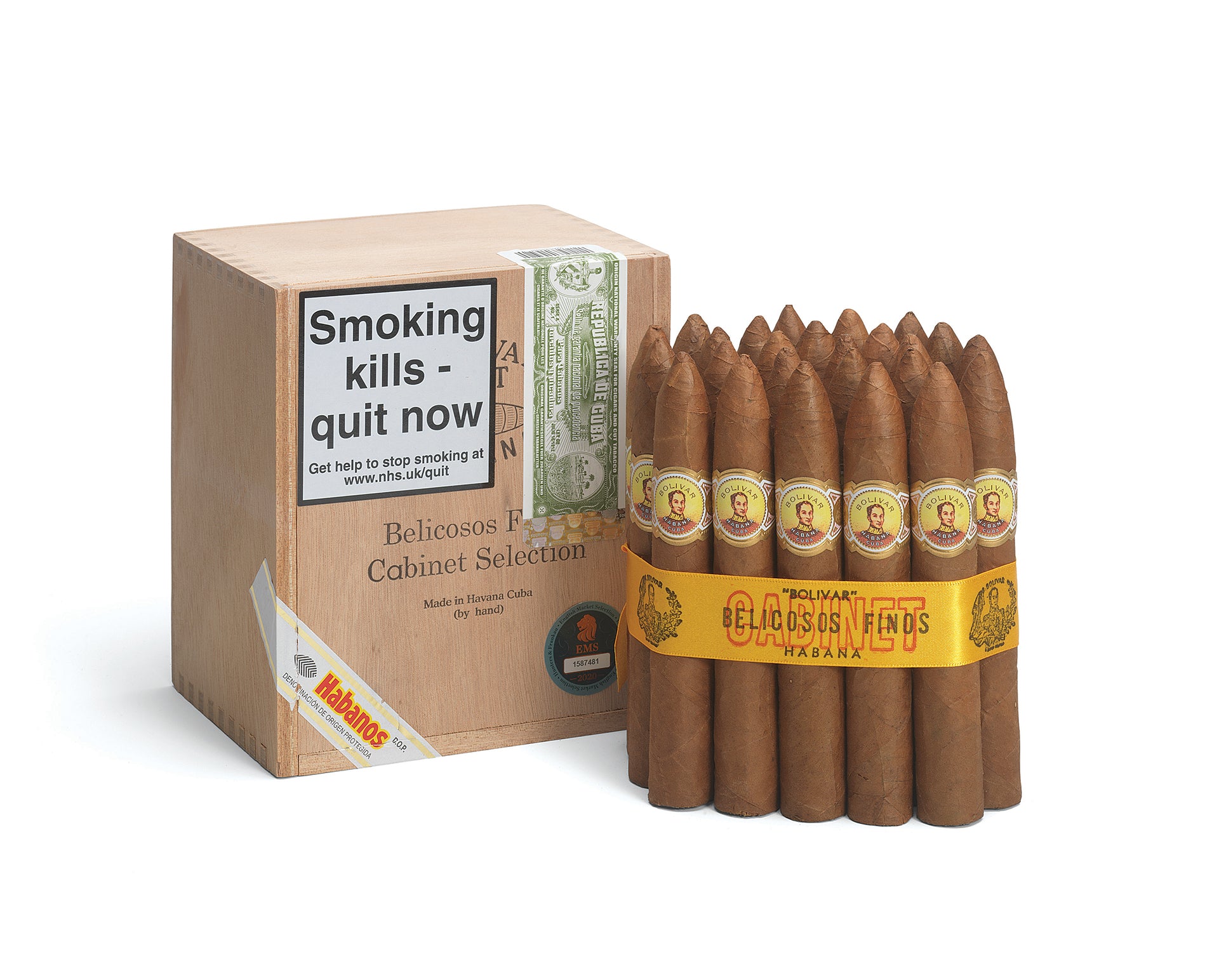 Bolivar Belicosos Finos Box of 25 Cuban Cigars