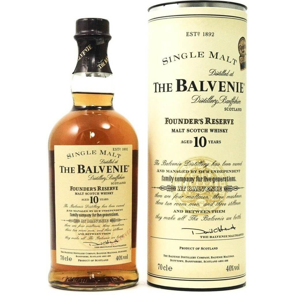 Balvenie 10 Year Old Founder’s Reserve Whisky 70cl 40% - No Box