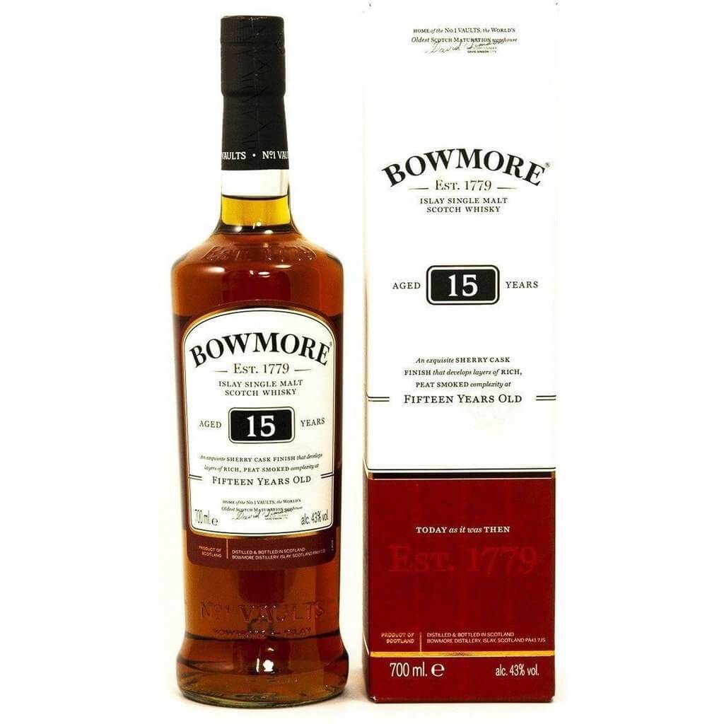 Bowmore 15 Year Old Single Malt Scotch Whisky - 70cl 43%