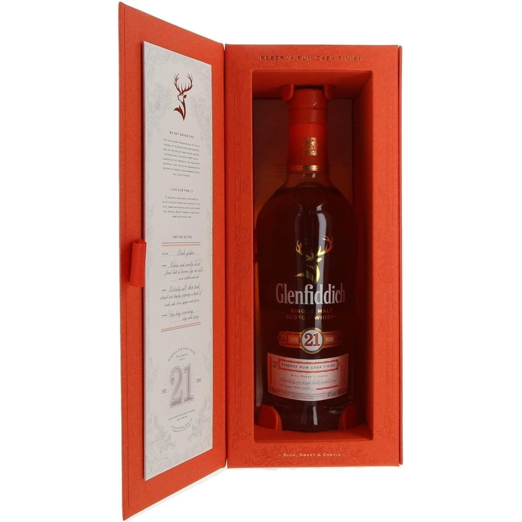Glenfiddich 21 Year Old Gran Reserva Rum Cask Finish Whisky - 70cl 40%