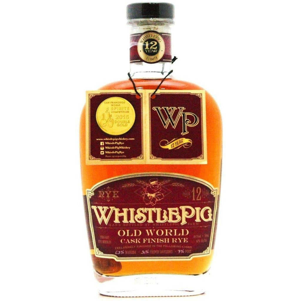 WhistlePig Old World Cask Finished American Straight Rye Whiskey 12 Year Old - 75cl 43%