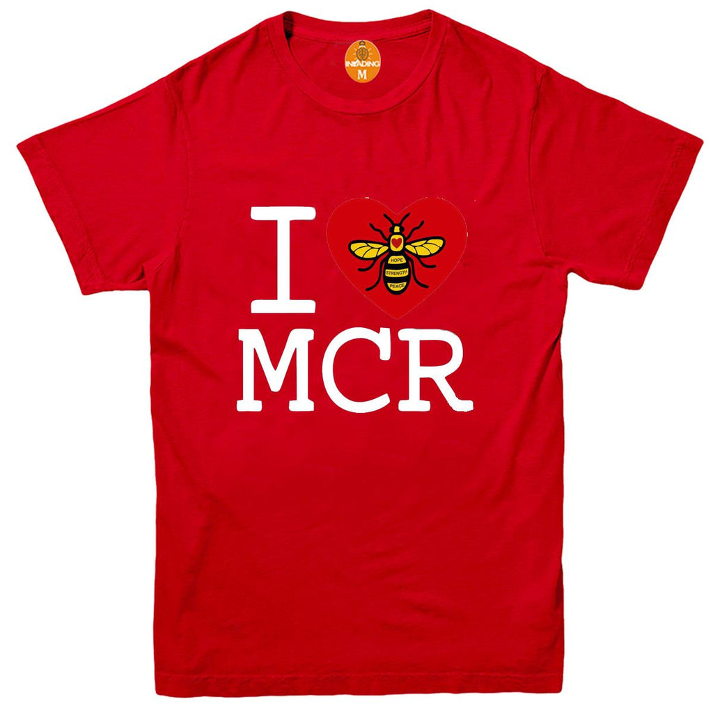 Details about   Adults Mens I Love Manchester Manc And Proud T-Shirt MCR BEE Tattoo Tee Top UK