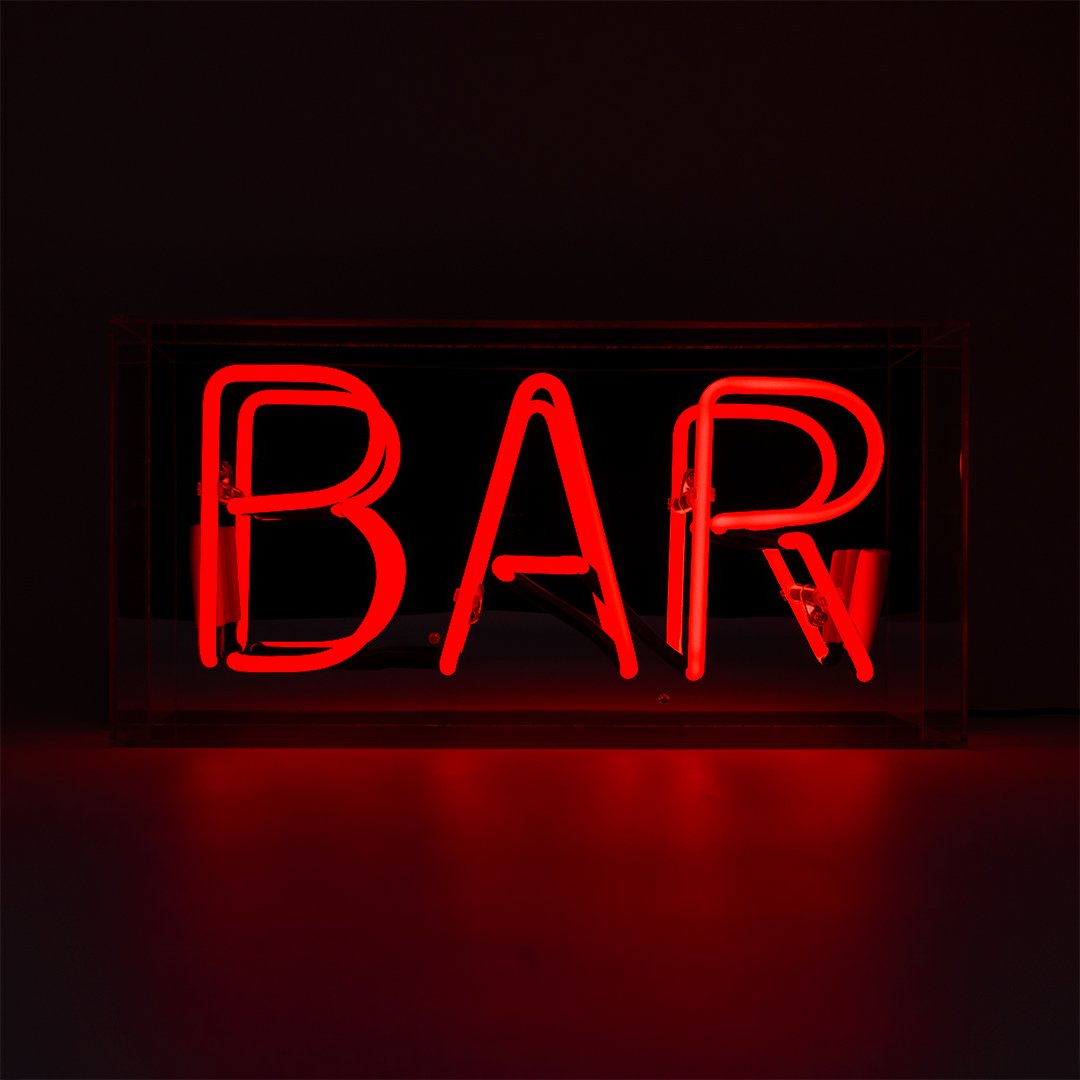 bar neon box light