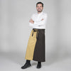 Avental cintura Francês-Amarelo/Chocolate Negro-One Size-RAG-Tailors-Fardas-e-Uniformes-Vestuario-Pro