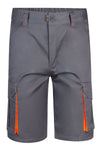 BERMUDAS STRETCH BICOLOR MULTIBOLSOS-Cinza / Laranja-34-RAG-Tailors-Fardas-e-Uniformes-Vestuario-Pro