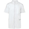 Bata poliéster / algodão com molas de pressão de homem-White-S-RAG-Tailors-Fardas-e-Uniformes-Vestuario-Pro