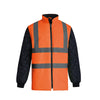 Blusão acolchoado de alta visibilidade com mangas amovíveis-Hi Vis Orange / Navy-S-RAG-Tailors-Fardas-e-Uniformes-Vestuario-Pro