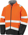 CASACO SOFTSHELL DE ALTA VISIBILIDADE-Fluorescent Laranja / Preto-S-RAG-Tailors-Fardas-e-Uniformes-Vestuario-Pro