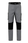 Calças Bicolor Multibolsos Elastik Reforçadas-Cinzento / Preto-34-RAG-Tailors-Fardas-e-Uniformes-Vestuario-Pro