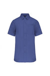 Camisa Popeline Masculina m\curta Tratamento Fácil - Mónaco-Azul Cobalto-XS-RAG-Tailors-Fardas-e-Uniformes-Vestuario-Pro