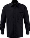 Camisa de homem de manga comprida em popeline-Preto-S-RAG-Tailors-Fardas-e-Uniformes-Vestuario-Pro