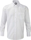 Camisa de homem de manga comprida - não precisa passar a ferro-Branco-S-RAG-Tailors-Fardas-e-Uniformes-Vestuario-Pro