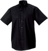 Camisa de homem de manga curta que não precisa passar a ferro-Preto-S-RAG-Tailors-Fardas-e-Uniformes-Vestuario-Pro