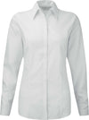 Camisa de senhora de manga comprida Herringbone-Branco-XS-RAG-Tailors-Fardas-e-Uniformes-Vestuario-Pro