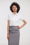 Camisa de senhora de manga curta Herringbone-RAG-Tailors-Fardas-e-Uniformes-Vestuario-Pro