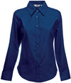 Camisa oxford de senhora de manga comprida (65-002-0)-Azul Marinho-XS-RAG-Tailors-Fardas-e-Uniformes-Vestuario-Pro