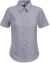 Camisa oxford de senhora de manga curta (65-000-0)-Oxford Grey-XS-RAG-Tailors-Fardas-e-Uniformes-Vestuario-Pro