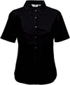 Camisa oxford de senhora de manga curta (65-000-0)-Preto-XS-RAG-Tailors-Fardas-e-Uniformes-Vestuario-Pro