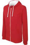 Casaco sweatshirt com capuz em contraste-Vermelho / Branco-XS-RAG-Tailors-Fardas-e-Uniformes-Vestuario-Pro