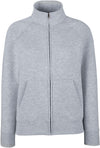 Casaco sweatshirt de senhora Classic (62-116-0)-Heather Grey-S-RAG-Tailors-Fardas-e-Uniformes-Vestuario-Pro