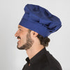 Chapéu Chef Francês com Velcro-Azul-U-RAG-Tailors-Fardas-e-Uniformes-Vestuario-Pro