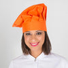 Chapéu Chef Francês com Velcro-Laranja-U-RAG-Tailors-Fardas-e-Uniformes-Vestuario-Pro