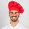 Chapéu Chef Francês com Velcro-Vermelho-U-RAG-Tailors-Fardas-e-Uniformes-Vestuario-Pro