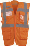 Colete de alta visibilidade Top Cool “Management”-Hi Vis Laranja-S-RAG-Tailors-Fardas-e-Uniformes-Vestuario-Pro