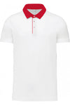 Polo de homem jersey bicolor-Branco / Vermelho-S-RAG-Tailors-Fardas-e-Uniformes-Vestuario-Pro