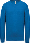 Pullover premium com decote em V-Mykonos Azul Heather-XS-RAG-Tailors-Fardas-e-Uniformes-Vestuario-Pro