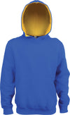 SWEATSHIRT DE CRIANÇA COM CAPUZ EM CONTRASTE-Light Royal Azul / Amarelo-6/8-RAG-Tailors-Fardas-e-Uniformes-Vestuario-Pro