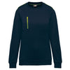 Sweatshirt Day To Day unissexo com bolso com fecho em zip contraste-Navy / Fluorescent Yellow-XS-RAG-Tailors-Fardas-e-Uniformes-Vestuario-Pro