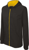 Sweatshirt de criança com capuz e fecho-Preto / Amarelo-6/8-RAG-Tailors-Fardas-e-Uniformes-Vestuario-Pro