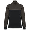 Sweatshirt meio fecho eco-responsável unissexo-Black / Dark Grey-XS-RAG-Tailors-Fardas-e-Uniformes-Vestuario-Pro