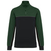 Sweatshirt meio fecho eco-responsável unissexo-Black / Forest Green-XS-RAG-Tailors-Fardas-e-Uniformes-Vestuario-Pro
