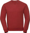 Sweatshirt mesclada com decote redondo Authentic-Brick Vermelho Melange-XS-RAG-Tailors-Fardas-e-Uniformes-Vestuario-Pro