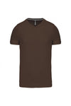 T-Shirt curta decote em V Atenas (1 de 2)-Chocolate-S-RAG-Tailors-Fardas-e-Uniformes-Vestuario-Pro