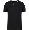 T-shirt Henley de homem - 140 g-Black-S-RAG-Tailors-Fardas-e-Uniformes-Vestuario-Pro