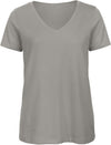 T-shirt Organic de senhora com decote em V-Light Grey-XS-RAG-Tailors-Fardas-e-Uniformes-Vestuario-Pro